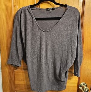Gray Long Sleeve Women's Top
